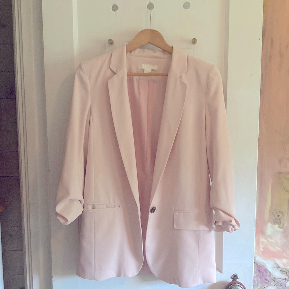 Blazer jacket in light pink
